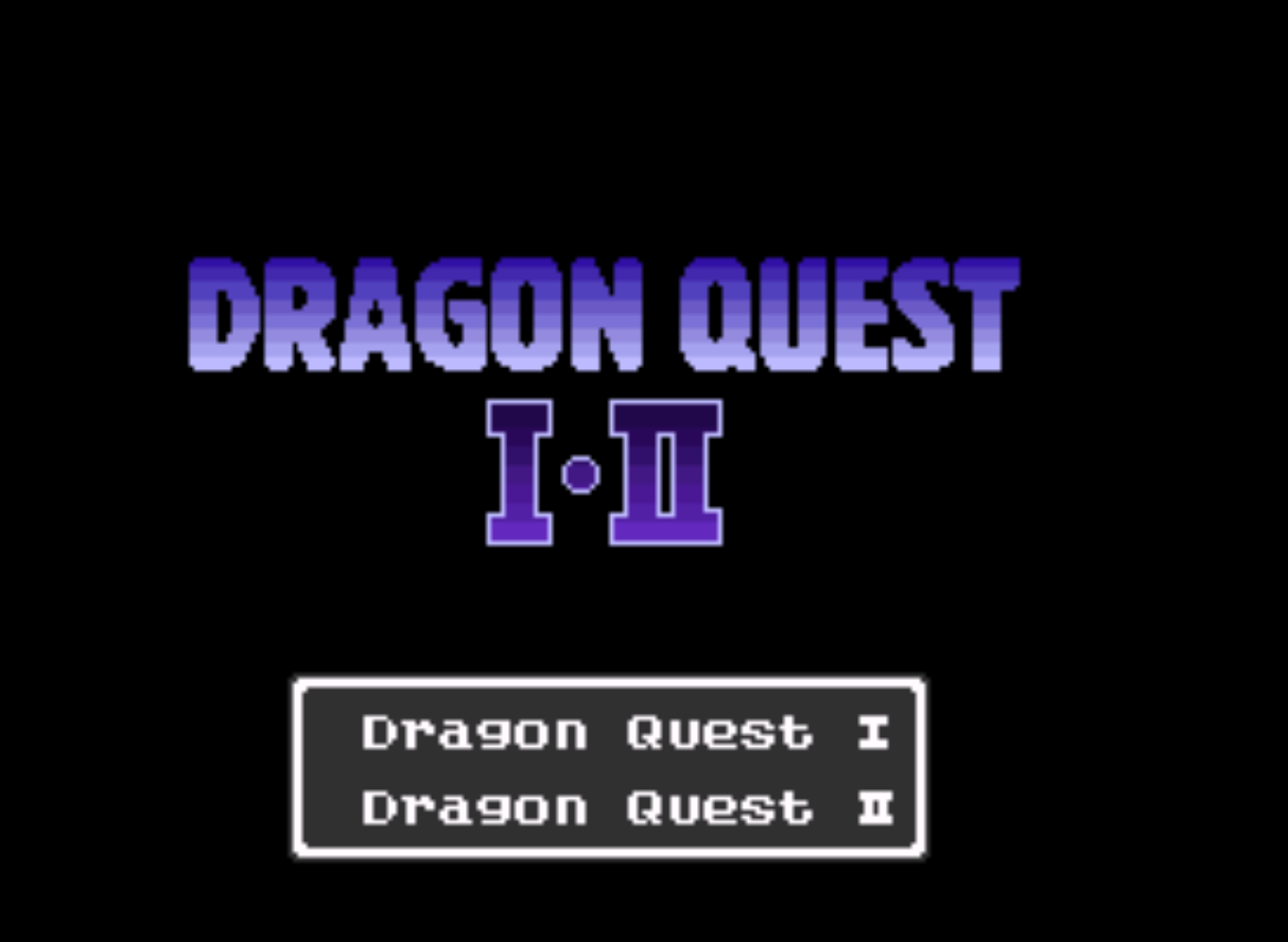 Dragon Quest 1 and 2 Title Screen